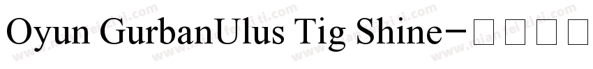 Oyun GurbanUlus Tig Shine字体转换